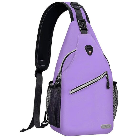 Other - Sling Backpack, Multipurpose Crossbody Shoulder Bag Travel Hiking Light Purple